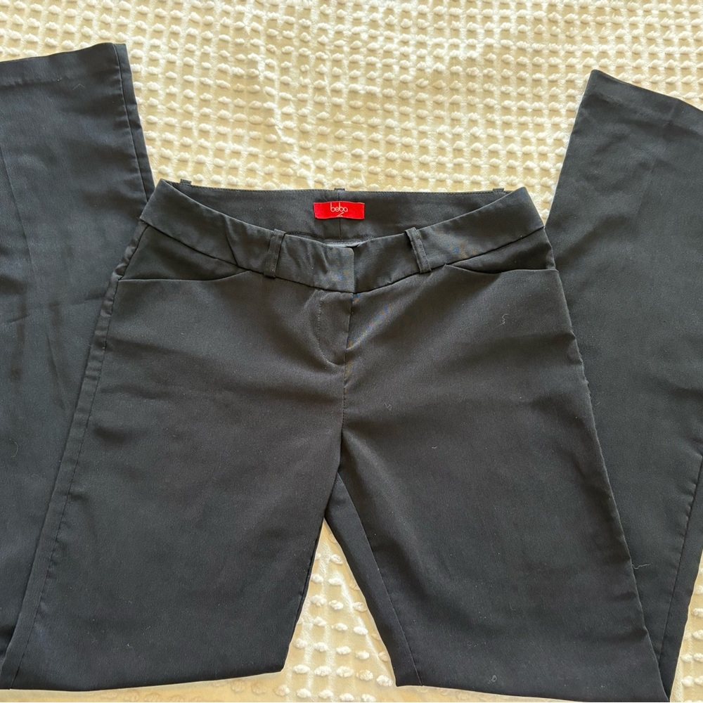 bebe Women's Black Straight Leg Jeans